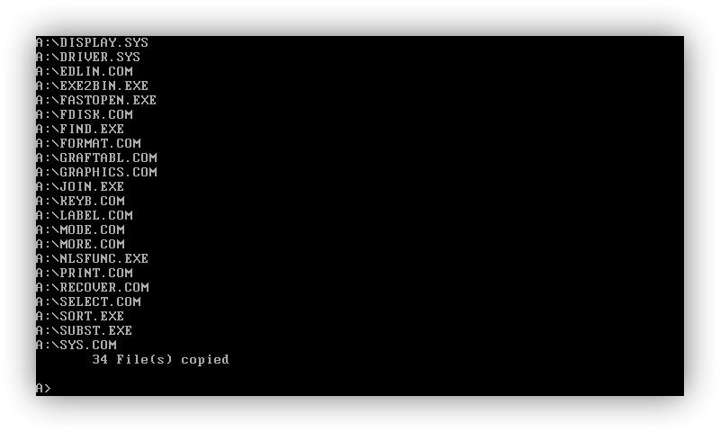 复制 DISK01 的文件