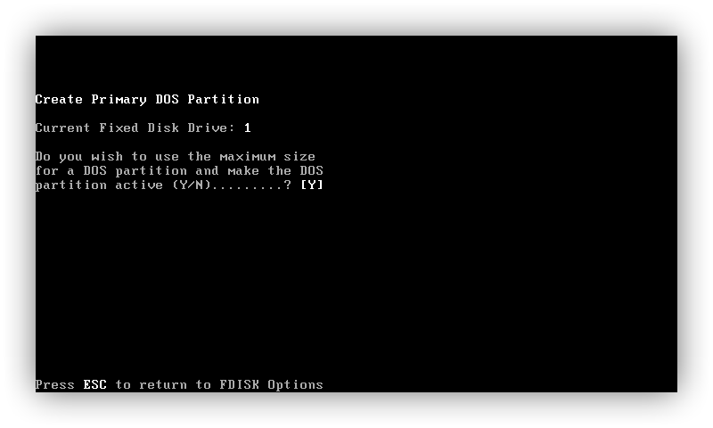 标记为活动分区