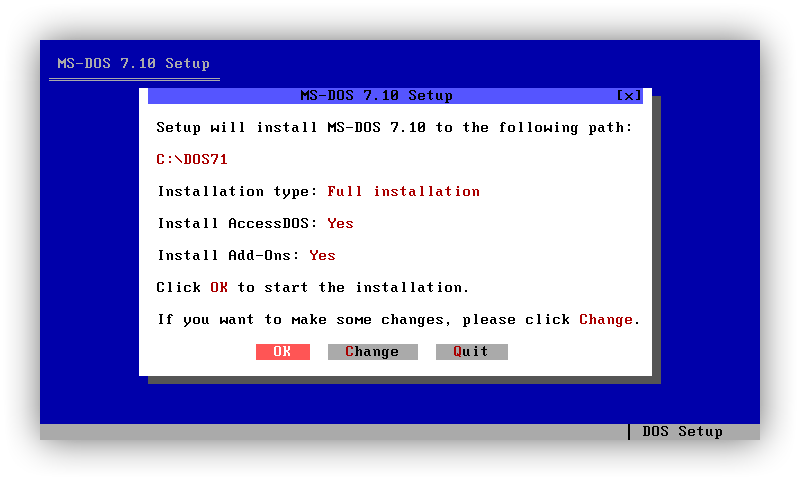 确认最终安装配置