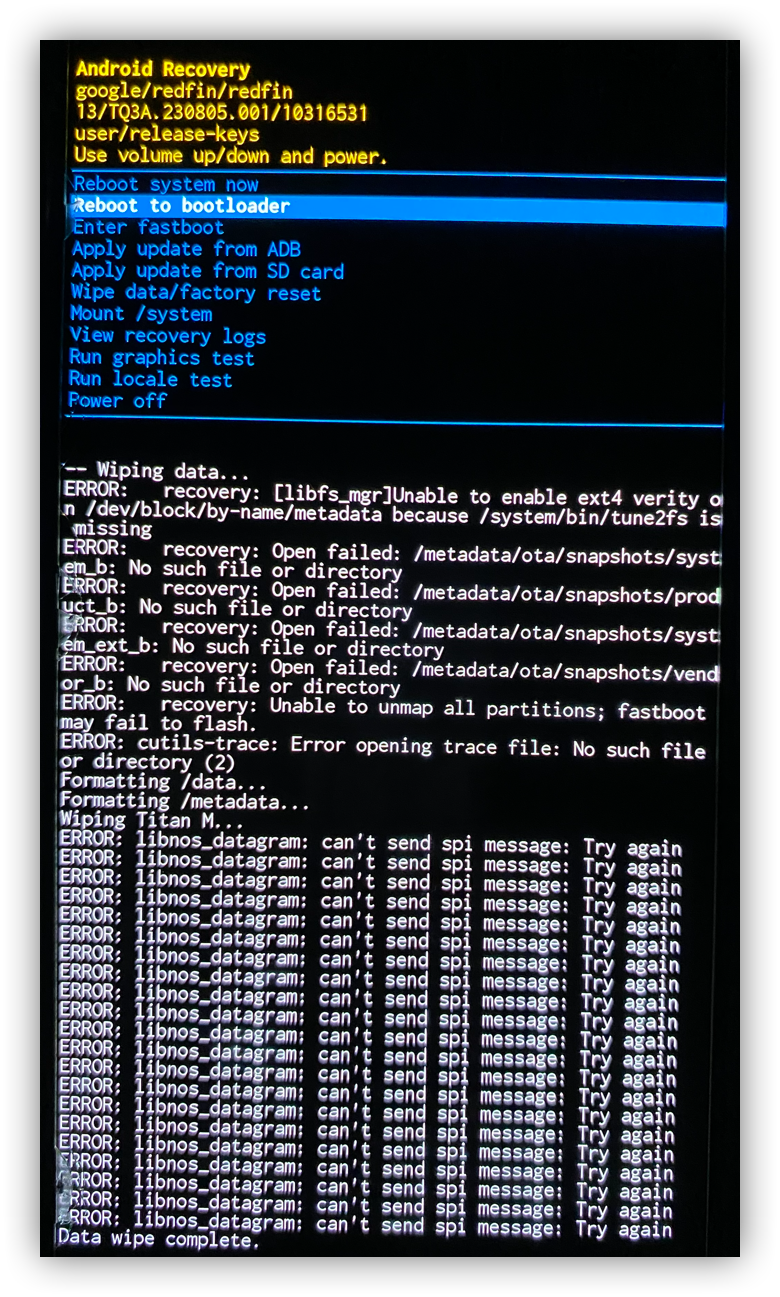 清除 data 与 factory 的数据