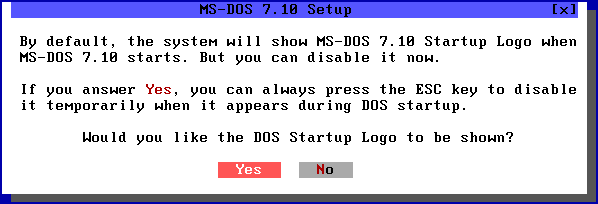 开启 DOS 启动 Logo