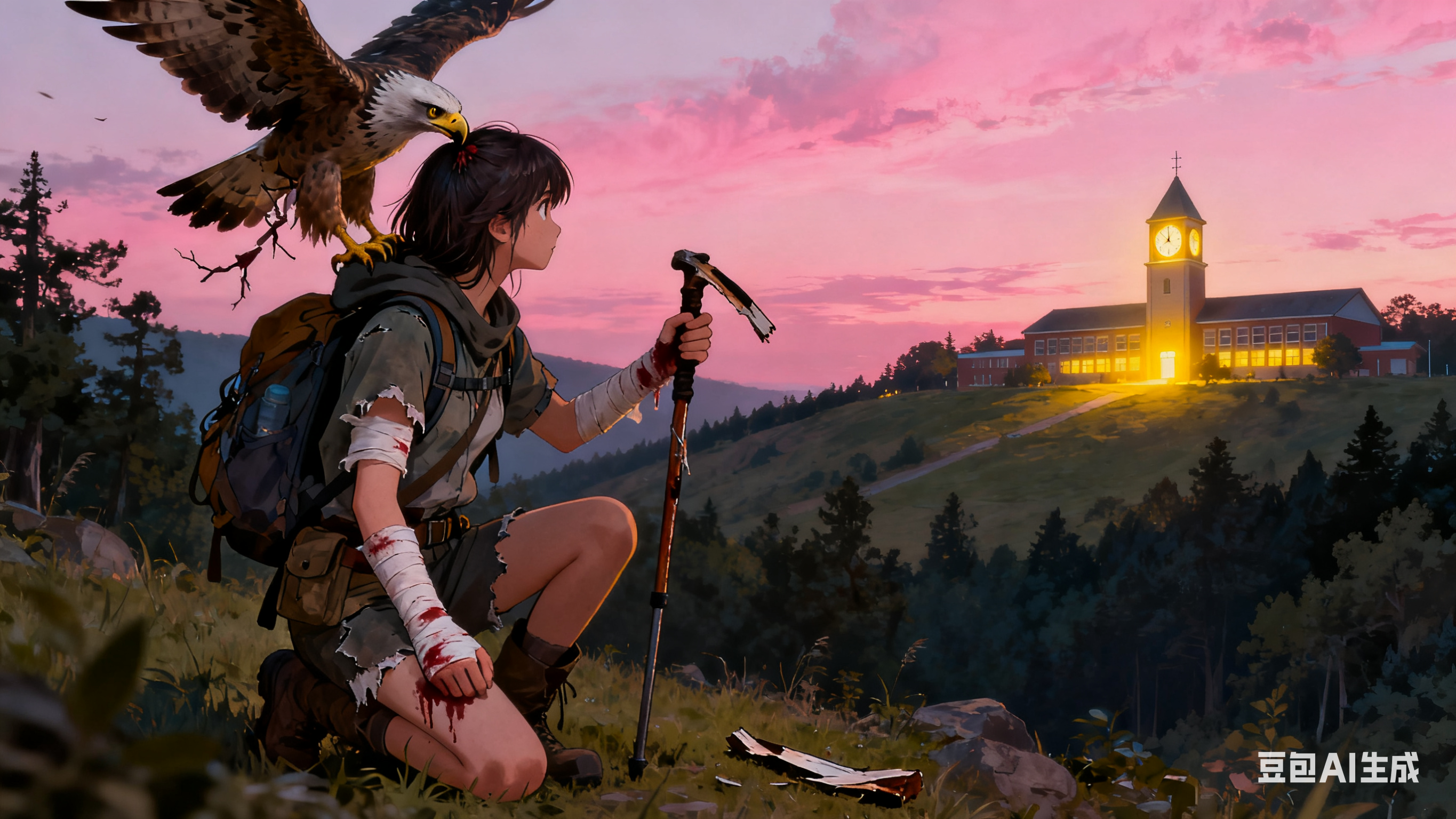 夏日、山鹰与她