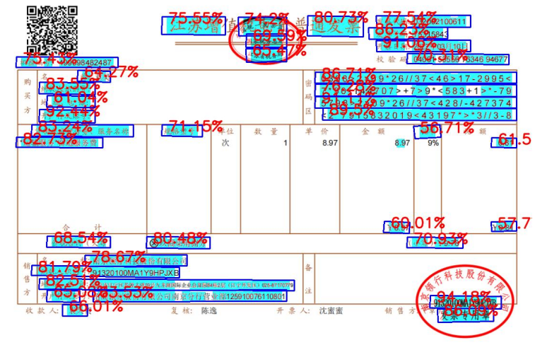 图4.6  发票识别