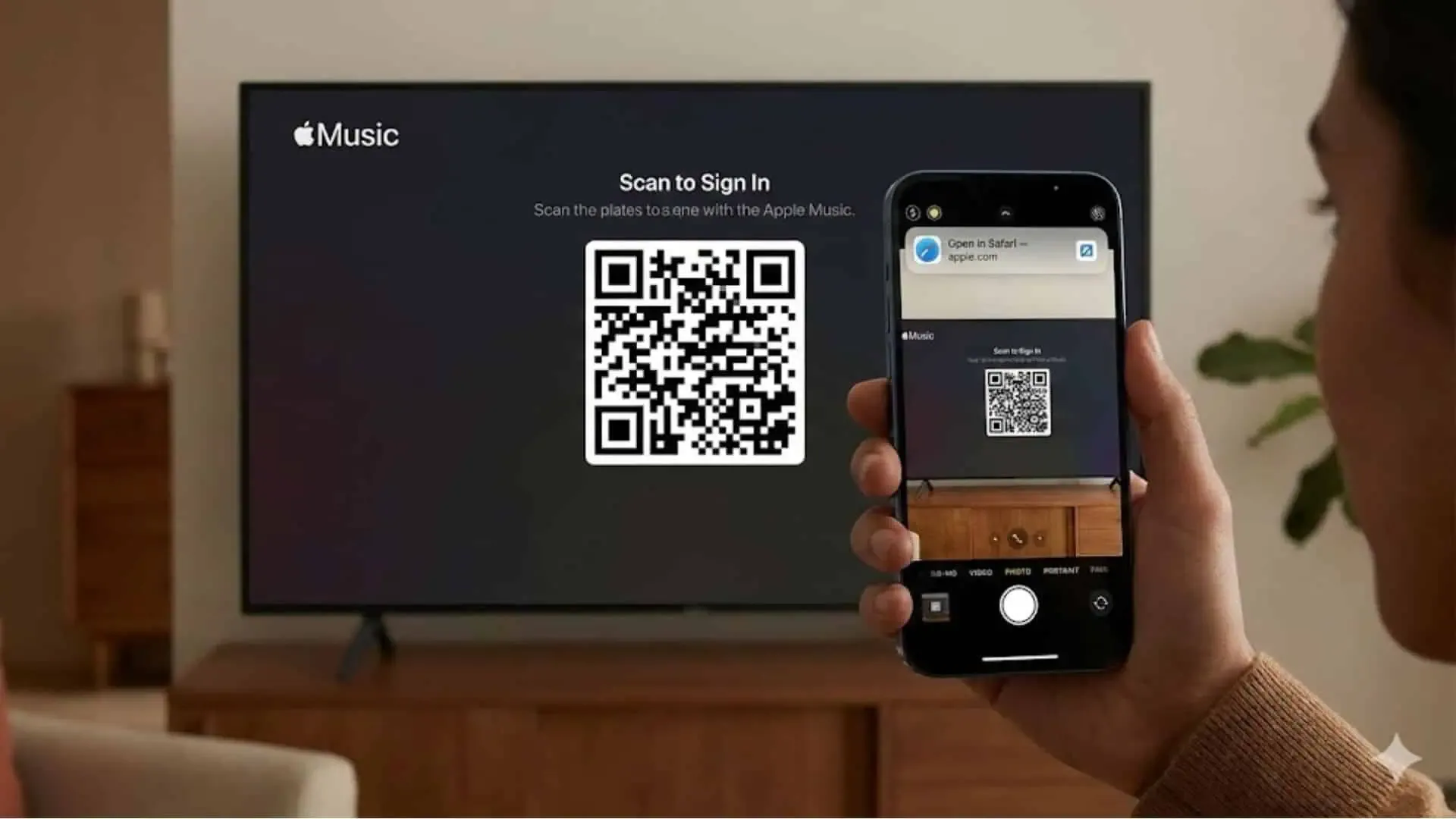 二维码秒登录 Apple Music：告别遥控器打字地狱！