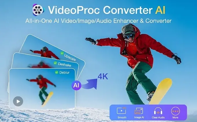 VideoProc Converter AI：Mac用户终极全能神器，一键下载、转换、AI超清修复视频！