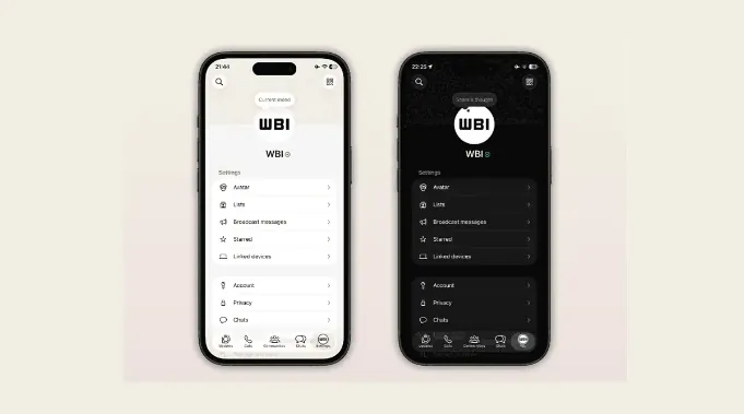 WhatsApp iOS版把“设置”标签换成了你的个人资料页面