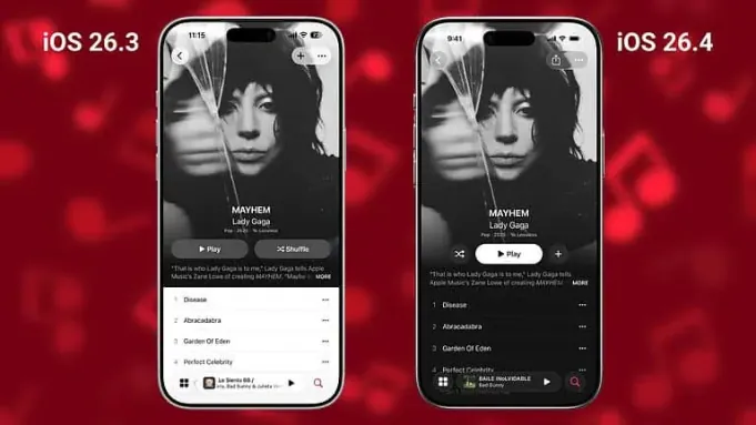 iOS 26.4 正式推送，Apple Music 大改版来了，看看你能用到哪些新东西