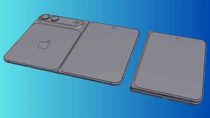 最新泄露的iPhone Fold渲染图显示，苹果选择了书本式折叠设计
