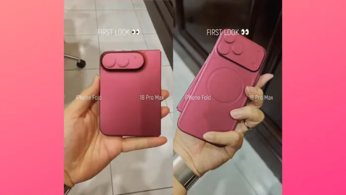 iPhone Fold 模型视频曝光：与 iPhone 18 Pro Max 对比，最清晰实机尺寸感受