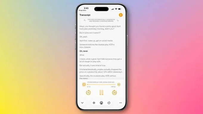 Overcast 应用更新：iPhone 用户终于能看播客文字稿了