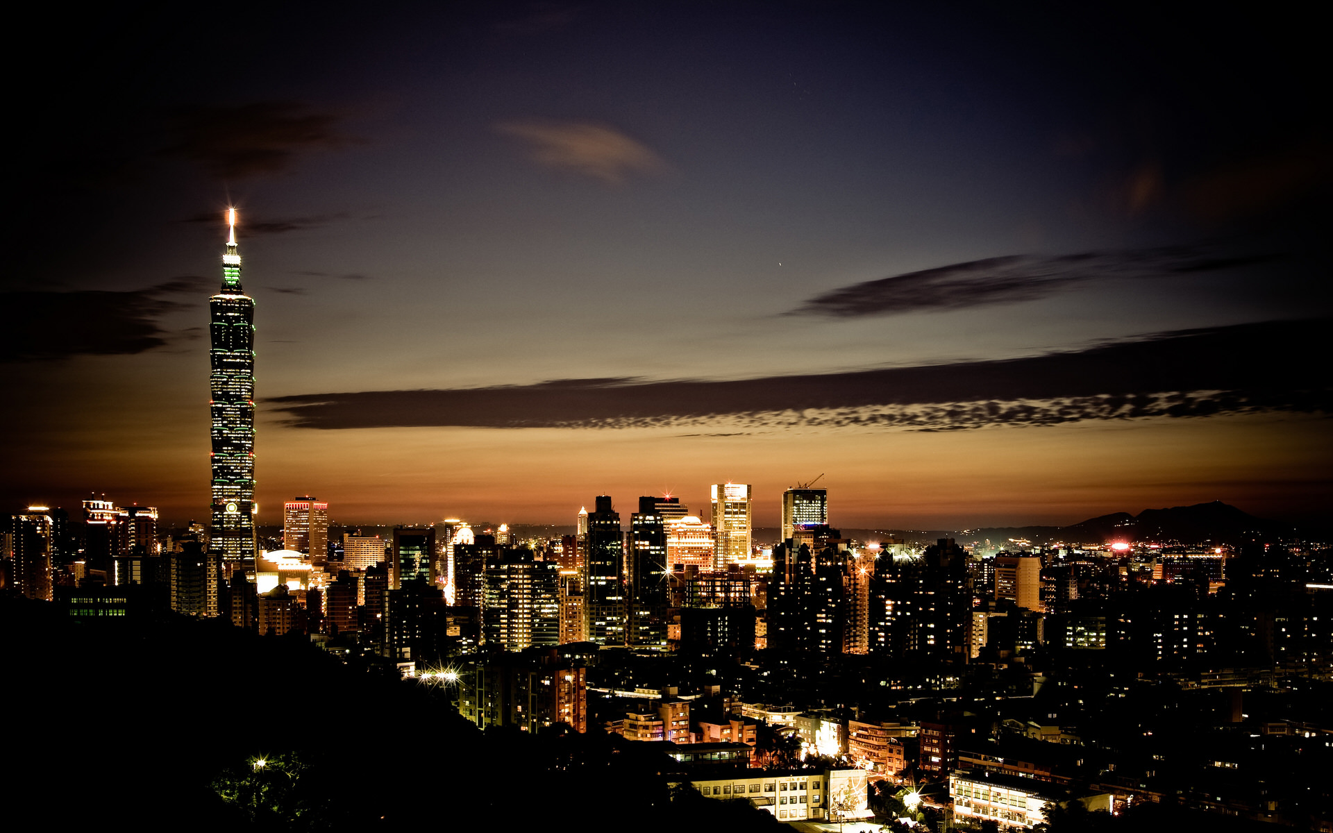 台北101夜景高清壁纸