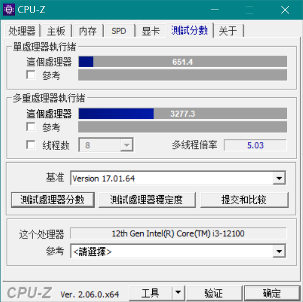 12100_CPUZ 跑分