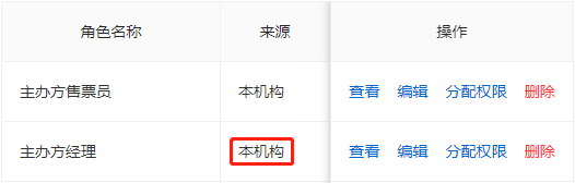 查看本机构角色