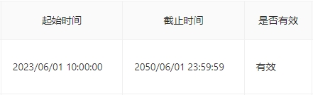 检查政策起止时间