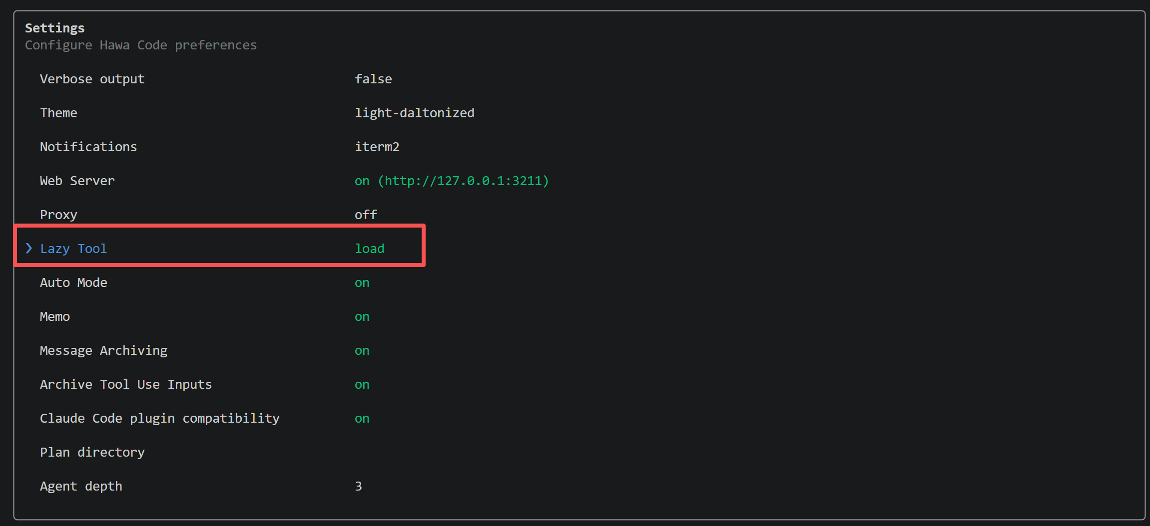 Load lazy loading setting
