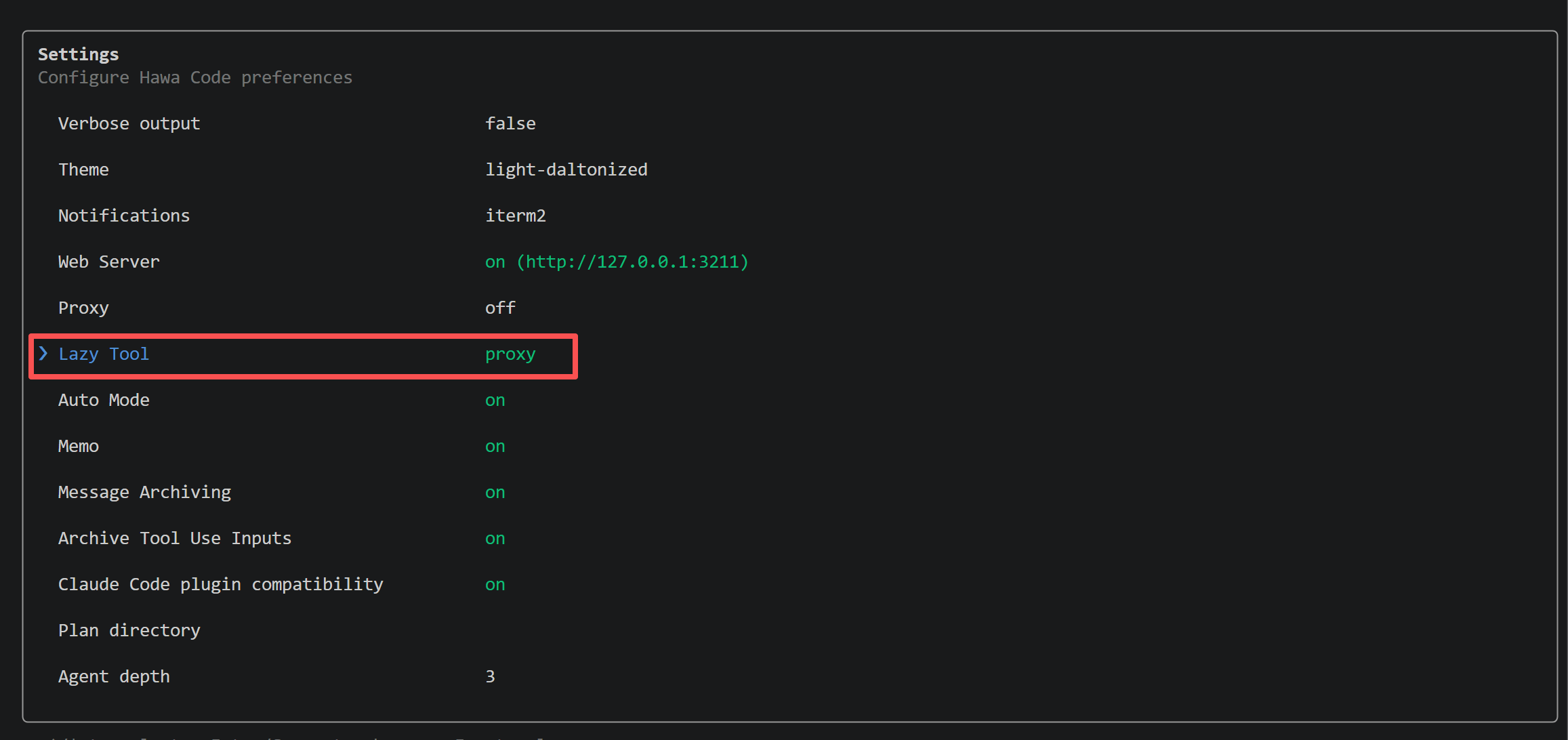 Proxy lazy loading setting
