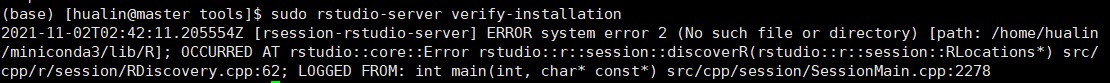 sudo rstudio-server verify-installation