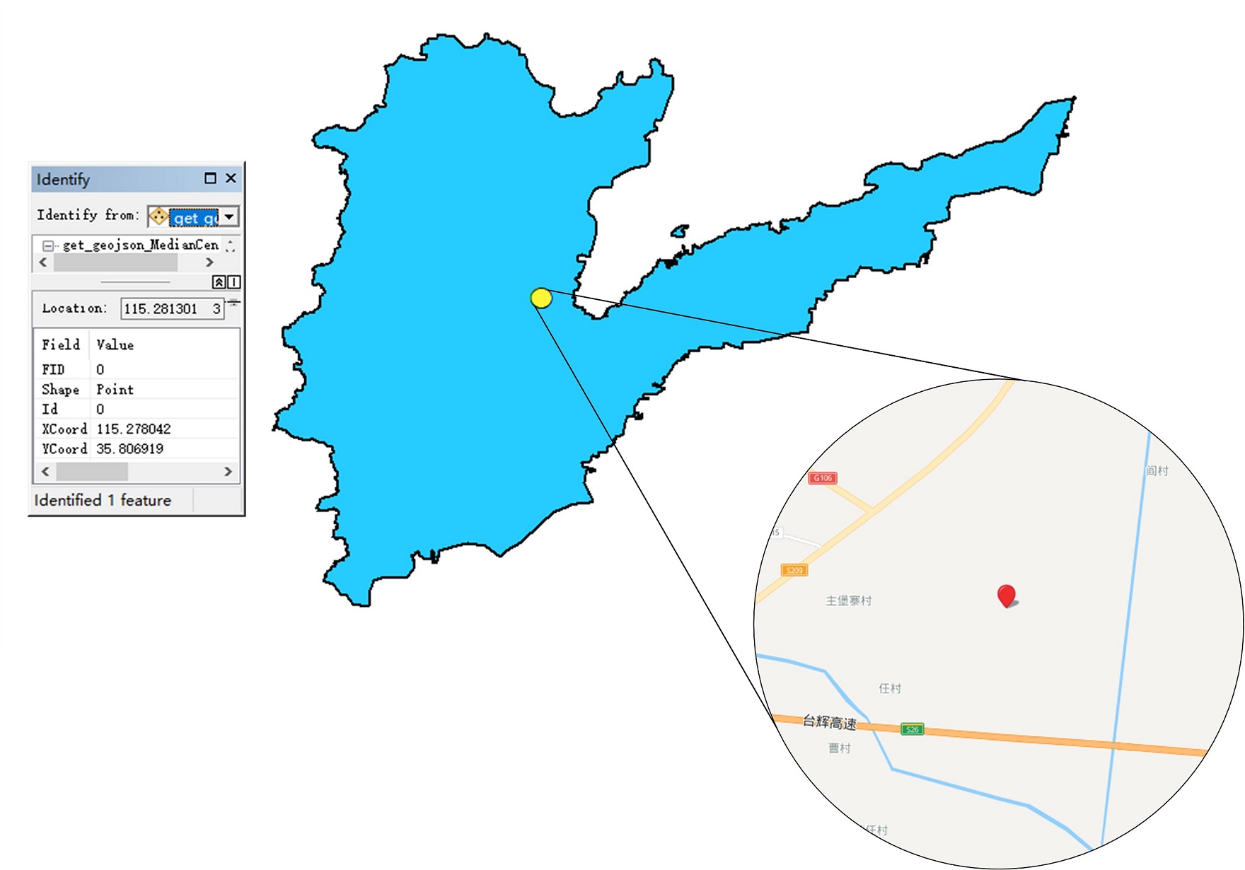 注：该结果由 ArcMap 自带工具计算生成