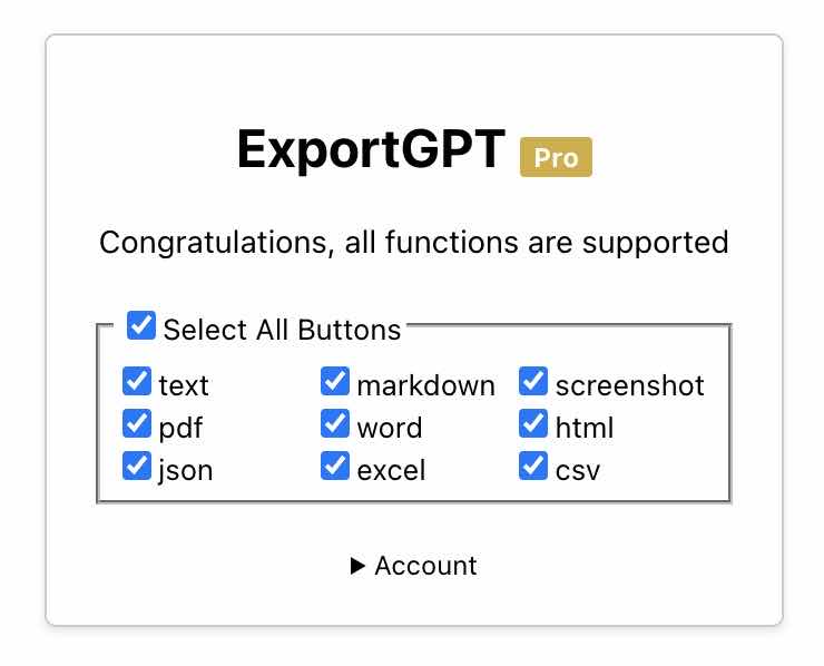 Activate ExportGPT successfully