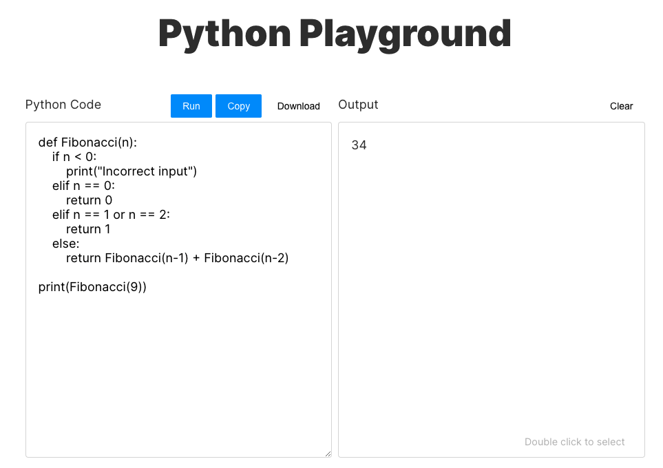 Python Online Editor