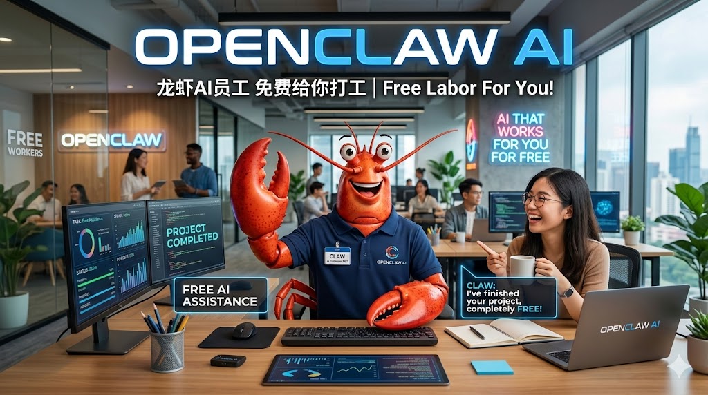 送你450元大模型AI算力！还有不要工资的openclaw龙虾员工！