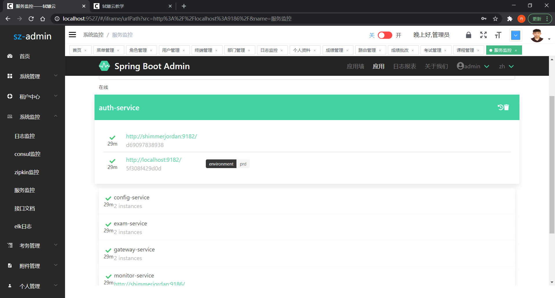 Spring Boot Admin Monitor