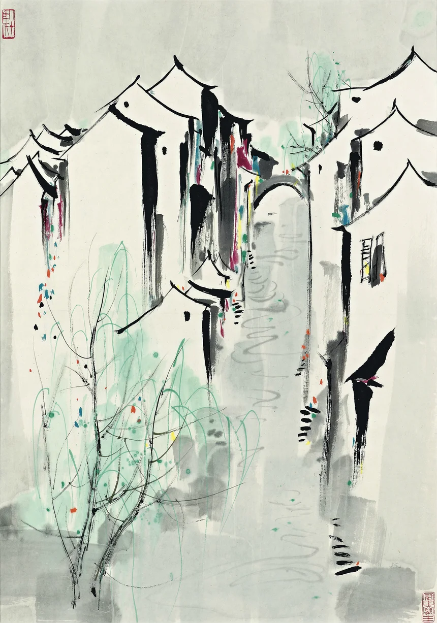 图片[6]-吴冠中39幅高清画作：中国现代艺术大师经典作品集 - 搜源站-搜源站