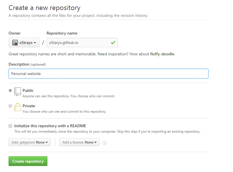 Create repository