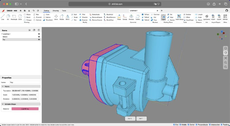 网页版3DCAD建模工具-全网首发