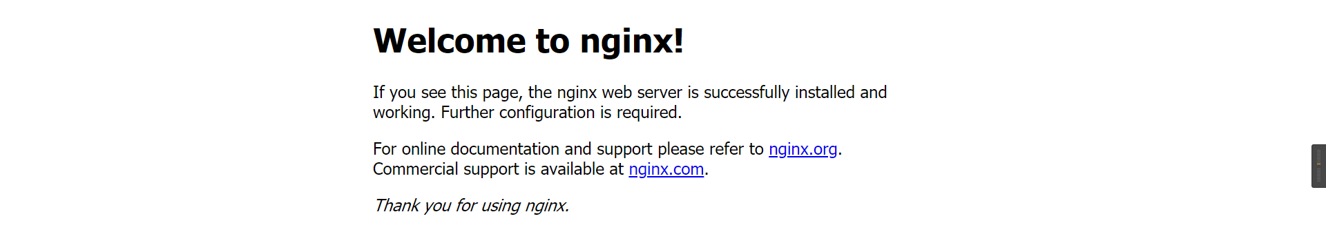 Welcome to nginx
